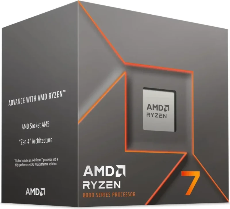 AMD Ryzen 7 8700F (4.1 Ghz) - Ryzen 7 8000 Series 8-Core/ 16-Threads, Socket AM5, 65W Processor - 100-100001590BOX - Featured Image