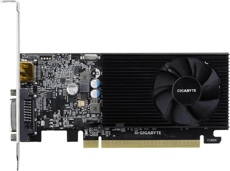GIGABYTE GeForce GT 1030 Low Profile D4 2G DirectX 12 GV-N1030D4-2GL Graphics Card - Featured Image