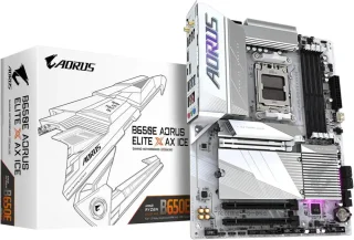 GIGABYTE B650E AORUS ELITE X AX ICE AM5 LGA 1718 AMD B650 ATX Motherboard with 5-Year Warranty, DDR5, 3x M.2, PCIe 5.0, USB 3.2 Gen2X2 Type-C, WiFi 6E, 2.5GbE LAN, Q-Flash Plus, EZ-Latch Plus
