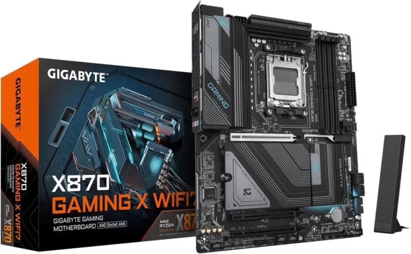 GIGABYTE X870 GAMING X WIFI7 AM5 LGA 1718, ATX, DDR5, 4x M.2, PCIe 5.0, USB4, Wi-Fi 7, 2.5GbE LAN, EZ-Latch, 5-Year Warranty - Featured Image