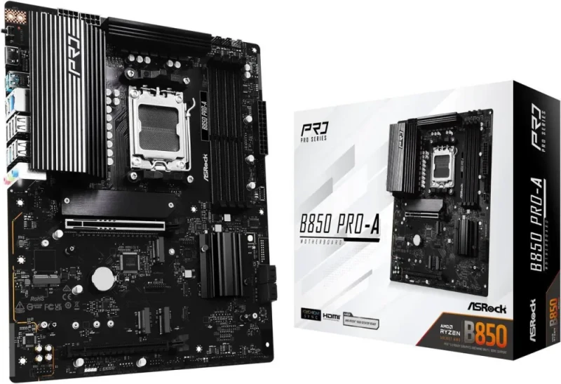 ASRock B850 PRO-A AM5 AMD B850 ATX Motherboard - Featured Image