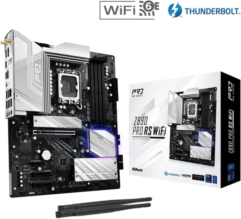 ASRock Z890 Pro RS WiFi LGA 1851 Intel Z890 ATX Motherboard - Featured Image