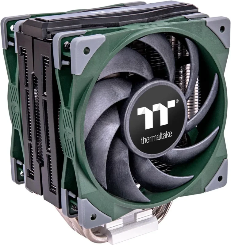 Thermaltake TOUGHAIR 510 180W TDP Racing Green Edition CPU Cooler, Dual 120mm 2000RPM High Static Pressure PWM Fan with High Performance Copper Heat Pipes CL-P075-AL12RG-A - Featured Image