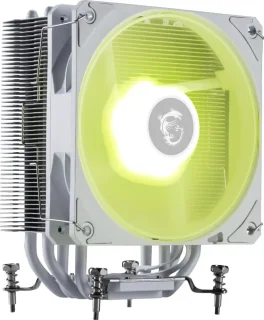 MSI MAG COREFROZR AA13 White Air CPU Cooler, Single 120mm PWN Fans, ARGB lighting controlled by software