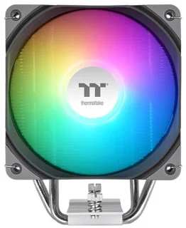 Thermaltake UX400 ARGB CPU Cooler; 4xØ6mm Copper Heatpipes; 120mm PWM Fan; 700~1800 RPM; Intel/AMD Compatible; Single Tower; 240W TDP; Black; CL-P142-AL12SW-A