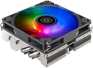 Horizontal CPU cooler with 4 heat-pipes and 92mm PWM ARGB fan
