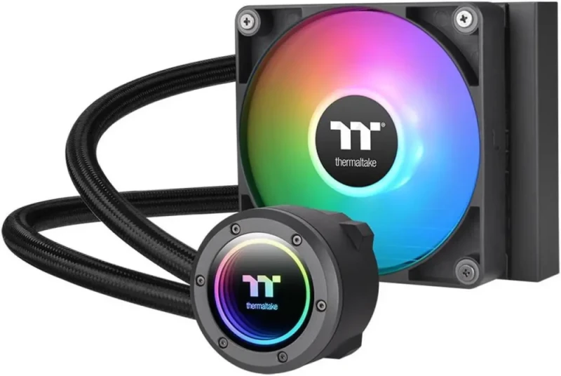 Thermaltake TH120 ARGB Sync V2 CPU Liquid Cooler/AlO Liquid Cooling/Fan 120mm*1/PWM 500~2000 RPM/Mirror Waterblock/MB ARGB Sync Control, CL-W360-PL12SW-A - Featured Image