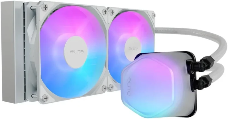 Cooler Master 240 Elite Liquid White CPU Liquid Cooler, Dual-Chamber Pump, Customizable aRGB Lighting, Maintenance-Free, Easy Install, AMD Ryzen 9 AM5|4, Intel Ultra i7 LGA 1851|1700 Design by Cooler - Featured Image