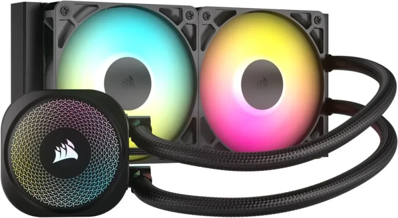 CORSAIR NAUTILUS 240 RS ARGB Liquid CPU Cooler – RS120 ARGB Fans – Fits Intel® LGA 1851,  AMD® AM5/AM4 – Simple Daisy-Chain Connections - Direct Motherboard Connection - Featured Image