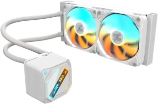 GIGABYTE GAMING 240 ICE liquid CPU Cooler, 240mm Radiator with 2x 120mm low noise ARGB Fans, compatible with Intel LGA 1851, 1700, 115X, 1200, and AMD AM5, AM4 (GIGABYTE GAMING 240 ICE)