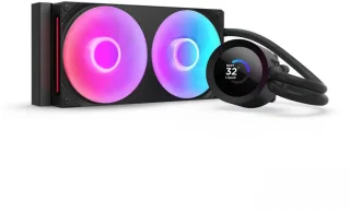 NZXT KRAKEN PLUS RGB 240 MM BLACK AIO LIQUID COOLER WITH 1.54" LCD & RGB CORE SINGLE FRAME FAN