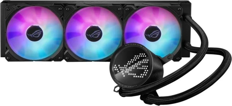ASUS ROG RYUO III 360 ARGB AIO Liquid CPU Cooler 360mm Radiator, Asetek 8th gen pump solution, Anime Matrix LED Display, ROG AF 12S ARGB fan, Intel LGA 1851/1700/1200 & AMD AM5/AM4 Compatible - Featured Image