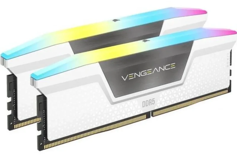 CORSAIR Vengeance RGB 32GB (2 x 16GB) 288-Pin PC RAM DDR5 6000 (PC5 48000) Desktop Memory Model CMH32GX5M2E6000C36W - Featured Image