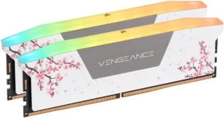 CORSAIR Vengeance RGB 32GB (2 x 16GB) 288-Pin PC RAM DDR5 6000 (PC5 48000) Custom Lab Cherry Blossom Desktop Memory Model CMH32GX5M2B6000Z30WCB - White