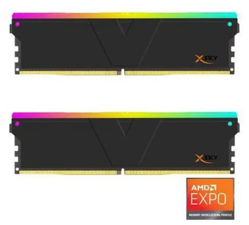 V-COLOR Manta XSky DDR5 32GB (2x16GB) 6400MHz CL32 1.4V SK Hynix IC RGB Gaming Desktop Upgrade Memory Module Black, for AMD EXPO TMXSAL1664832KWK - Featured Image