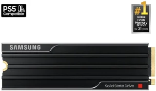 SAMSUNG SSD 9100 PRO with Heatsink 1TB, PCIe 5.0x4 M.2 2280, Seq. Read Speeds Up to 14,800/13,400 MB/s, Best for AI Computing, Gaming, and Heavy Duty Workstations (MZ- VAP1T0CW)