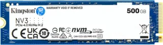 Kingston NV3 M.2 2280 500GB PCIe 4.0 x4 NVMe Internal Solid State Drive (SSD) SNV3S/500G up to Up to 6000 MB/s
