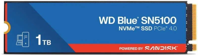 WD Blue SN5100 1TB NVMe SSD, PCIe Gen 4.0, up to 7,100 MB/s read speeds - Featured Image