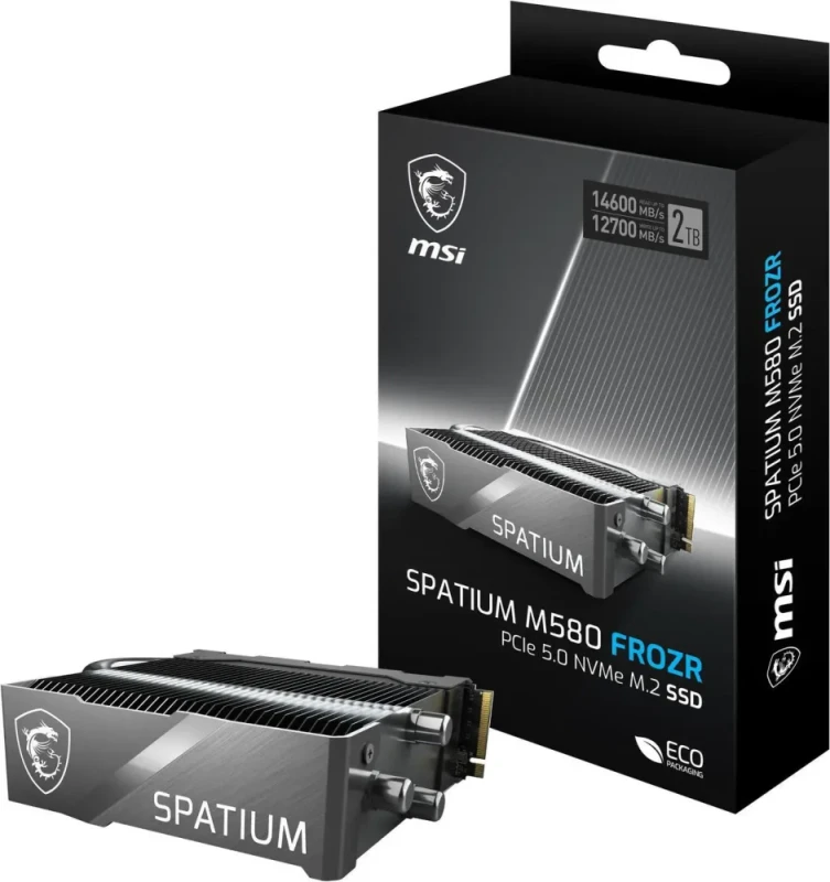 MSI SPATIUM M580 PCIe 5.0 NVMe M.2 2TB FROZR Solid State Drive (SSD) - SM580PN2TBF - Featured Image