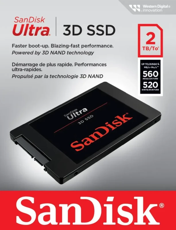 SanDisk Ultra 2.5" 2TB SATA III 3D NAND Internal Solid State Drive (SSD) SDSSDH3-2T00-G26 - Featured Image