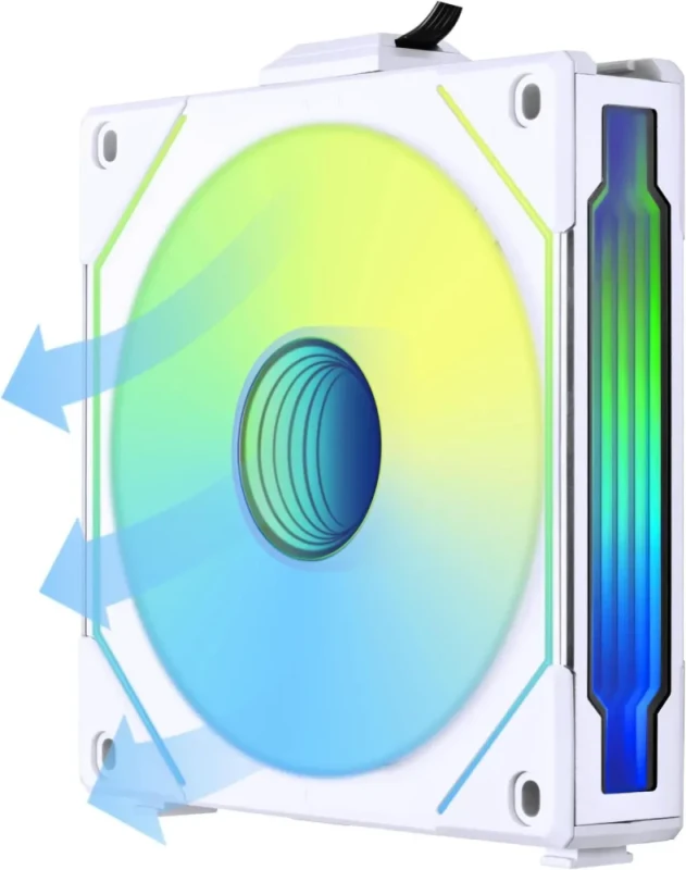 LIAN LI UNI FAN SL INFINITY 120 RGB WHITE  REVERSE BLADE VERSION ---UF-RSLIN120-1W (No controller included) - Featured Image