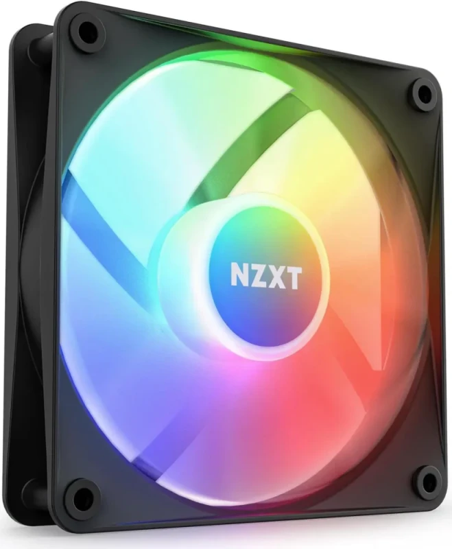 NZXT F120 RGB Core Fan - RF-C12SF-B1 - 120mm Hub-Mounted RGB Fan - Sublime RGB Lighting - PWM Control - Single, 120mm Case Fan - Black(573) Case Fans - Featured Image