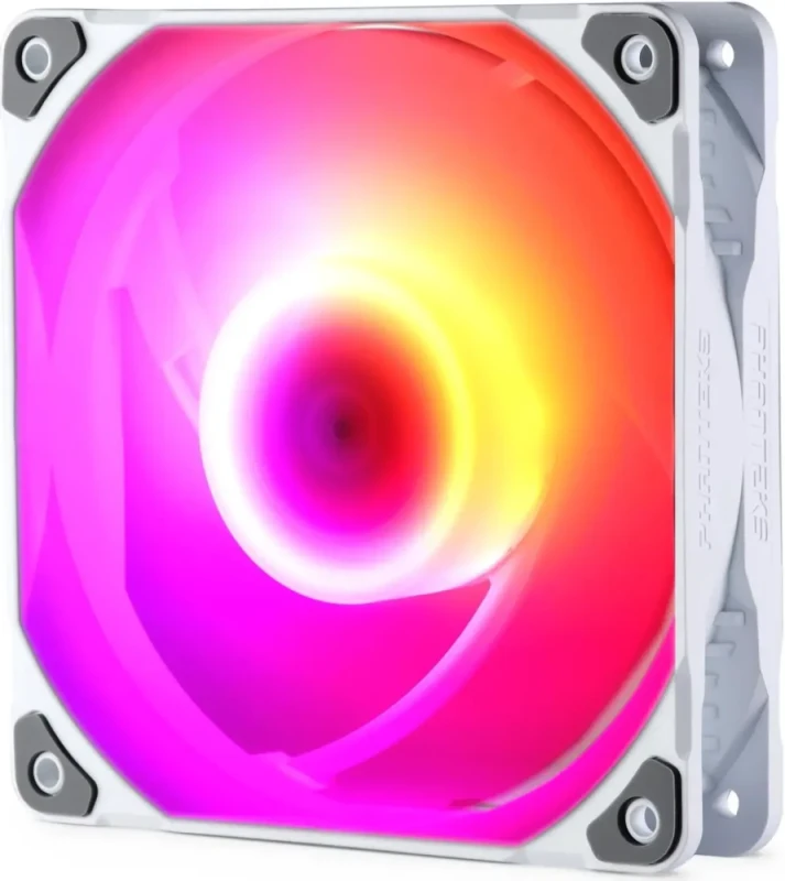 Phanteks M25-140 D-RGB fan, High-Airflow radiator performance, PWM control up to 1800RPM, ARGB/DRGB lighting, Daisy-Chain cable, White - Featured Image