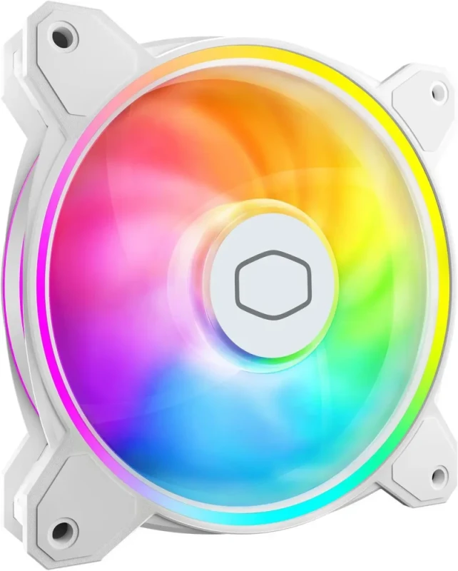 Cooler Master MasterFan MF120 Halo² White PC Case|Liquid Cooler|Air Cooler Fan, Dual Loop Gen 2 ARGB LEDs Rings, Dynamic PWM 120mm 2,050 RPM, Air Balance Blades, Hybrid Frame (MFL-B2DW-21NP2-R2) - Featured Image