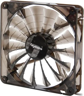 Bgears b-PWM 140 Translucent Black 15 Blades 2 Ball Bearing PWM fan with 500 to 1800 RPM, 110 CFM, 35.8dBA