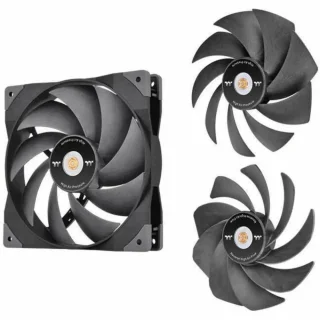 Thermaltake SWAFAN GT14 PC Cooling Fan, 3 Types of Detachable Fan Blades, High Pressure/High Air Flow/ Reversed (Single Fan Pack) CL-F157-PL14BL-A