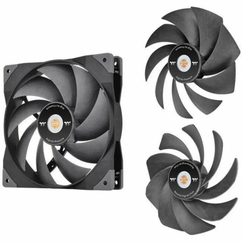 Thermaltake SWAFAN GT14 PC Cooling Fan, 3 Types of Detachable Fan Blades, High Pressure/High Air Flow/ Reversed (Single Fan Pack) CL-F157-PL14BL-A - Featured Image