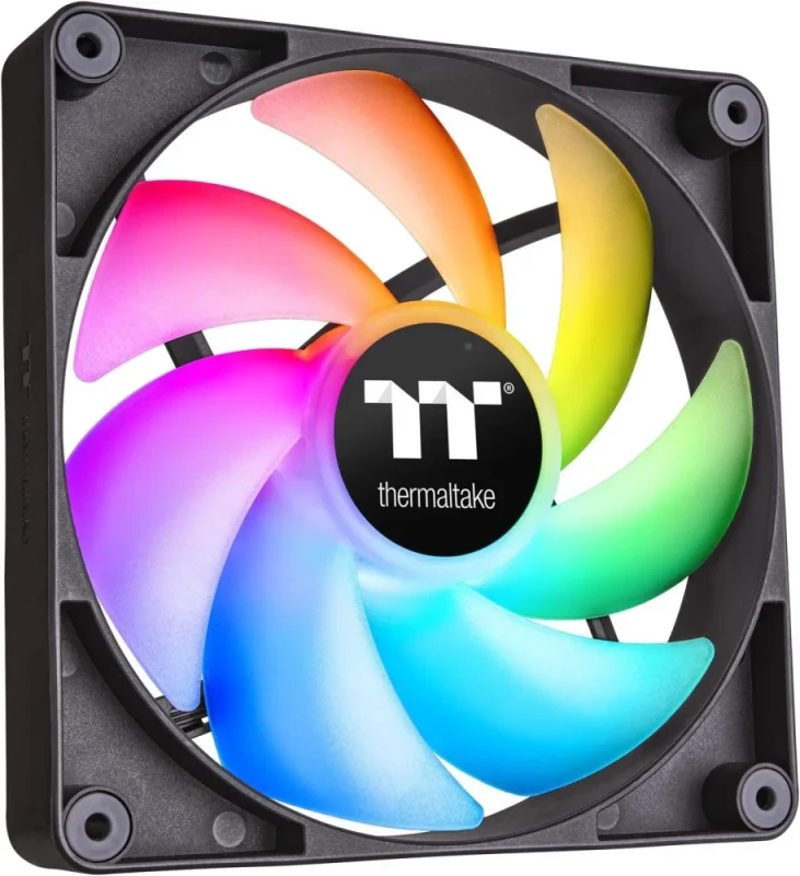 Thermaltake CT140 ARGB Sync PC Cooling Fan (2-Fan Pack), 5V Motherboard Sync, 16.8 Million Colors 9 Addressable LEDs, 140 mm Hydraulic Bearing Case/Radiator Fan, CL-F150-PL14SW-A - Featured Image