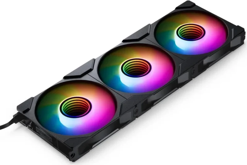 Phanteks M25-120 Gen2 Triple Pack, 3x 120mm ARGB High Performance Cooling Fans, Daisy-chain Unified Fan Frame, Infinity Mirror hub, single cable connection, Black - Featured Image
