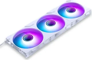 Phanteks M25-140 Gen2 Triple Pack, 3x 140mm ARGB High Performance Cooling Fans, Daisy-chain Unified Fan Frame, Infinity Mirror hub, single cable connection, White