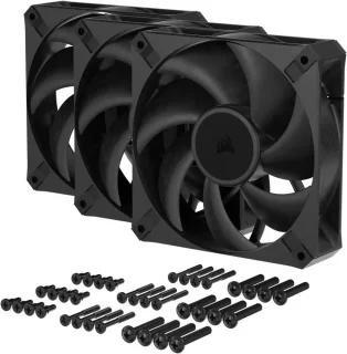 CORSAIR RS120 MAX 120mm PWM Thick Fans Triple Pack - 30mm Thickness - High Static Pressure - Up to 2,000 RPM - Liquid Crystal Polymer Construction