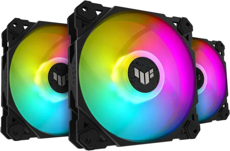 ASUS TUF Gaming TF120 ARGB Chassis Fan 3-Pin Customizable LEDs Blade, Advanced Fluid Dynamic Bearing, 120mm PWM Control, Anti-vibration Pads, Double-layer LED Array for Computer Case & Liquid Radiator - Featured Image