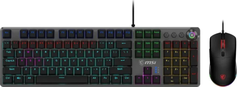 MSI Forge GK310 Mechanical Gaming Keyboard & Mouse Combo w/ Magnetic Cover - Hot Swappable Mechanical Red Switches, RGB, Ergonomic, Anti-GHOSTING, Angle-Adjustable - Featured Image