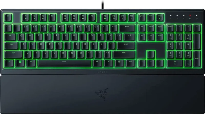 Razer Ornata V3 X Gaming Keyboard: Low-Profile Keys - Silent Membrane Switches - UV-Coated Keycaps - Spill Resistant - Chroma RGB Lighting - Ergonomic Wrist Rest - Classic Black - Featured Image