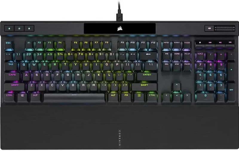 Corsair K70 RGB PRO Mechanical Gaming Keyboard - Cherry MX Speed Switches, PBT DOUBLE SHOT PRO Keycaps - Black - Featured Image