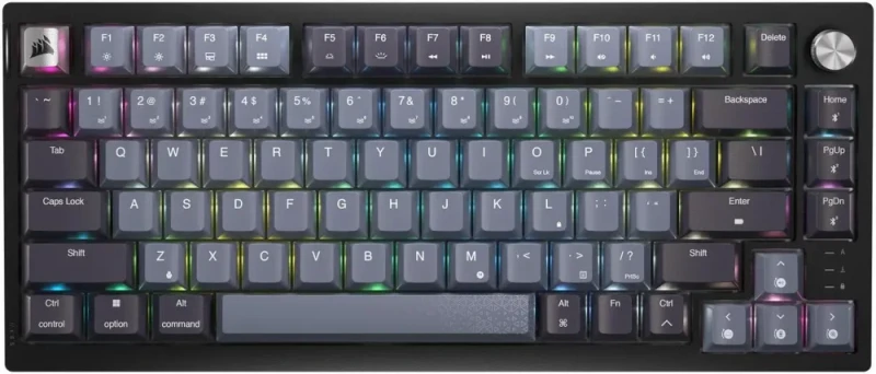 CORSAIR K65 PLUS WIRELESS 75% RGB Mechanical Gaming Keyboard - Pre-Lubricated CORSAIR MLX Red Linear Switches - 2.4GHz Wireless - Bluetooth® - Featured Image