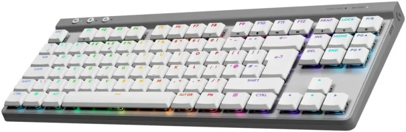 Logitech G515 LIGHTSPEED TKL Low Profile Wireless Gaming Keyboard - GL Brown Tactile Switches, LIGHTSYNC RGB, Thin Tenkeyless Design, PBT Keycaps - White - Featured Image