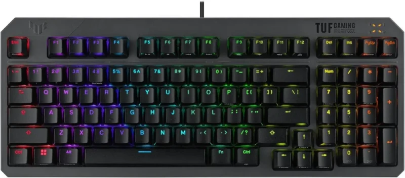 ASUS TUF Gaming K3 Gen II keyboard - compact 97-key layout, optical-mechanical RGB switches, detachable top plate, and Aura Sync - Featured Image