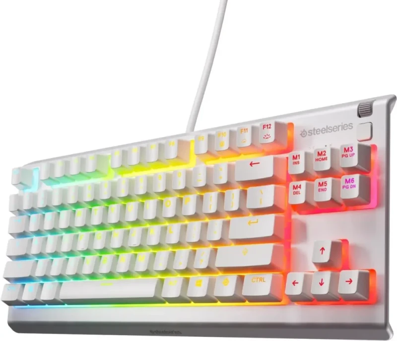 SteelSeries Apex 3 TKL RGB Gaming Keyboard — Tenkeyless Compact Form Factor — 8-Zone RGB Illumination — Water and Dust Resistant — Whisper-Quiet Gaming Switch - Featured Image