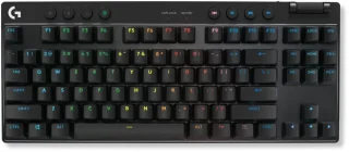 Logitech G PRO X TKL Lightspeed Wireless Gaming Keyboard, Ultra-Portable Tenkeyless Design, LIGHTSYNC RGB, PBT keycaps, Tactile Switches (GX Brown) - Black