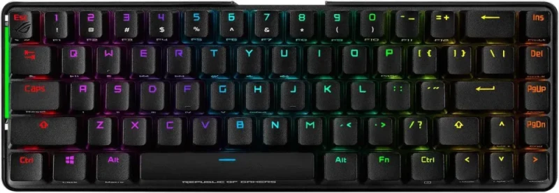 ASUS ROG Falchion NX 65% Wireless RGB Gaming Mechanical Keyboard | ROG NX Blue Clicky Switches, PBT Doubleshot Keycaps, Wired / 2.4G Hz, Touch Panel, Keyboard Cover Case, Macro Support - Featured Image
