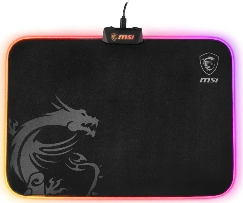 MSI AGILITY GD60 (RGB) Mouse Pad, 15" x 11", Micro-Textile Surface, Natural Rubber Base - Featured Image