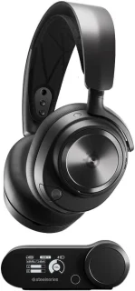 SteelSeries Arctis Nova Pro Wireless Multi-System Gaming Headset - Premium Hi-Fi Drivers - Active Noise Cancellation - Infinity Power System - Stealth Retractable Mic - PC, PS5/PS4, Switch, Mobile