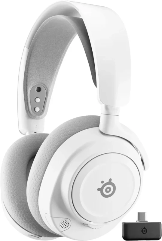 SteelSeries Arctis Nova 7P Wireless Gen 2 Gaming Headset - Real-Time App Control, 50+ HR Play, Neodymium Magnetic Drivers, Mix 2.4GHz/Bluetooth, PS5, PS4, PC, Switch 1/2, Mobile - White - Featured Image