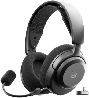 SteelSeries Arctis Nova 3P Wireless Multi-Platform Gaming Headset - Mobile App Control, 40 HR Battery, Neodymium Magnetic Drivers, 2.4GHz/Bluetooth, PS5, PS4, PC, Switch, Mobile - Black