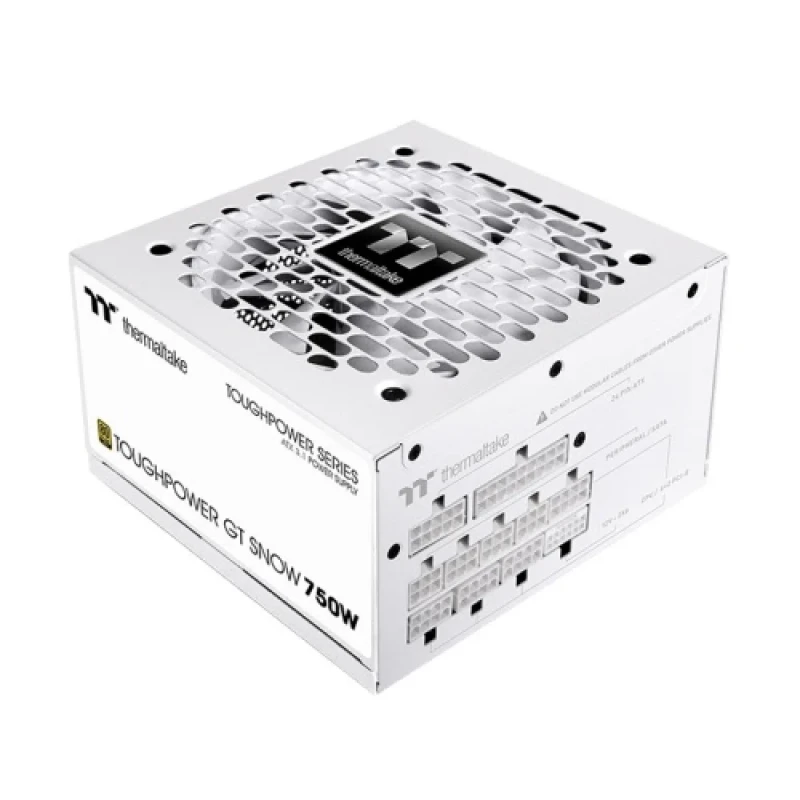 Thermaltake Toughpower GT 750W ATX 3.1 Snow Standard Power Supply; 80 Plus Gold Efficiency; Smart Zero Fan; Native 300W PCIe 5.1 Connector; PS-TPT-0750FNFAGU-W - Featured Image